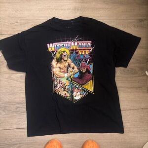 WWE WrestleMania VI Black Retro Graphic Tee